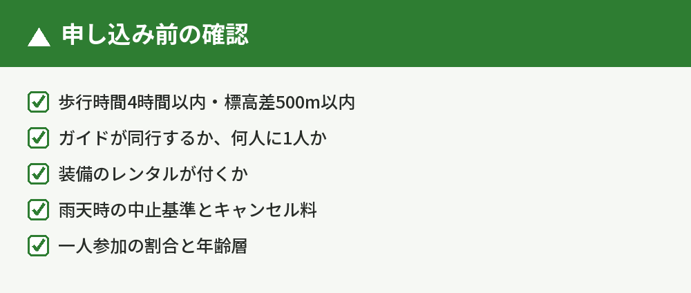 初心者が失敗しない選び方のチェック