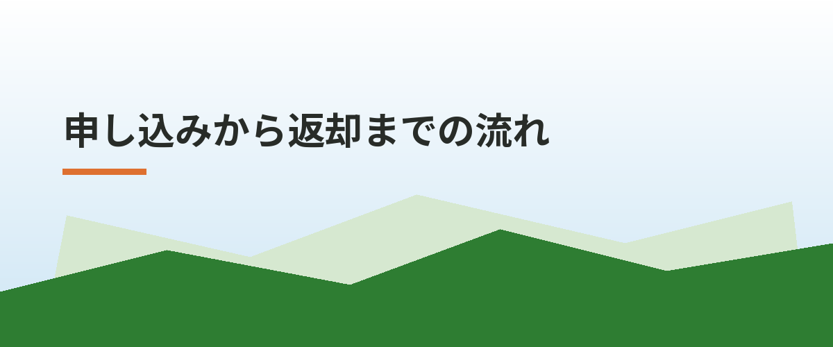 申し込みから返却までの流れ