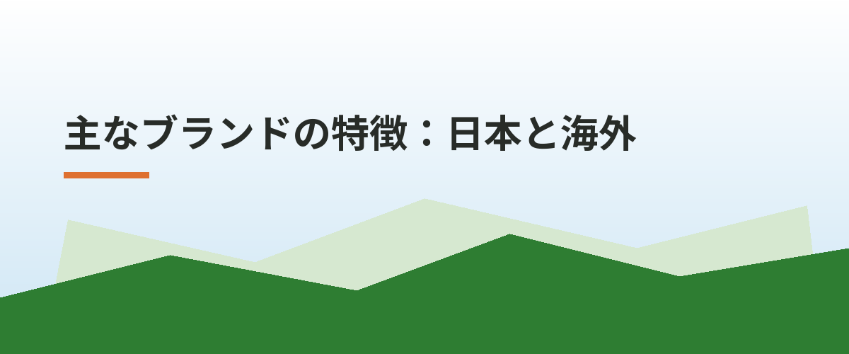 主なブランドの特徴:日本と海外